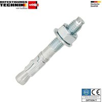 Schwerlastanker eta Verzinkt Stahl M8 - M20 Bolzenanker Schwerlastdübel Menge: 10 Stück Abmessungen: Stahlanker M12 x 90mm von ISOLBAU