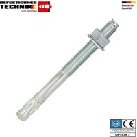 Isolbau - Schwerlastanker eta Verzinkt Stahl M8 - M20 Bolzenanker Schwerlastdübel Menge: 10 Stück Abmessungen: Stahlanker M20 x 220mm von ISOLBAU