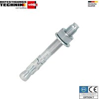 Schwerlastanker ETA Verzinkt Stahl M8 - M20 Bolzenanker Schwerlastdübel Menge: 50 Stück Abmessungen: Stahlanker M12 x 100mm von ISOLBAU