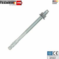 Isolbau - Schwerlastanker eta Verzinkt Stahl M8 - M20 Bolzenanker Schwerlastdübel Menge: 50 Stück Abmessungen: Stahlanker M12 x 180mm von ISOLBAU