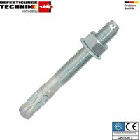 Isolbau - Schwerlastanker M8 - M20 Verzinkt Stahl Edelstahl Bolzenanker Schwerlastdübel Menge: 10 Stück Artikel: Stahlanker eta (Verzinkt Stahl) von ISOLBAU