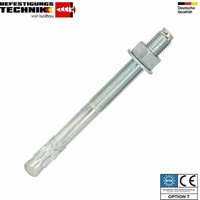 Isolbau - Schwerlastanker M8 - M20 Verzinkt Stahl Edelstahl Schwerlastdübel Bolzenanker Menge: 1 Stück Artikel: Stahlanker eta (Verzinkt Stahl) von ISOLBAU
