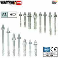 Schwerlastanker M8 - M20 Verzinkt Stahl Edelstahl Schwerlastdübel Bolzenanker Menge: 1 Stück Artikel: Stahlanker eta (Verzinkt Stahl) Größe: M16 x von ISOLBAU