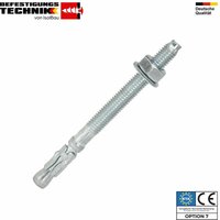 Isolbau - Schwerlastanker M8 - M20 Verzinkt Stahl Edelstahl Schwerlastdübel Bolzenanker Menge: 10 Stück Artikel: Stahlanker eta (Verzinkt Stahl) von ISOLBAU