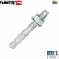 Schwerlastanker eta Verzinkt Stahl M8 - M20 Bolzenanker Schwerlastdübel Abmessungen: Stahlanker M20 x 270mm Menge: 25 Stück von ISOLBAU