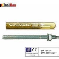 Isolbau - Set Verbundankerpatrone M10 + Ankerstange M10 x130mm Verzinkt eta Mörtelpatrone von ISOLBAU