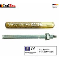 Verbundankerpatrone + Ankerstange set M8 M10 M12 M16 M20 M24 Mörtelpatrone Menge: 50 Stk. Größe: verank M12 + ans M12 x 300mm von ISOLBAU