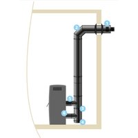 Anschlussset isotip wasserdicht horizontal - Edelstahl - Øint 80 - Øext 125 - Für Pelletofen - 843801 von ISOTIP JONCOUX