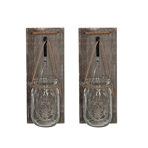 ISOTRONIC LED Lampe (2er Set) Leuchte Laterne, Hängeleuchte für Bad, Haus, Garten, Balkon und Außen Einmachglas Vorratsglas Deko für Party, Fest, Hochzeit (transparent) von ISOTRONIC
