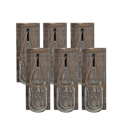 ISOTRONIC LED Lampe (6er Set) Leuchte Laterne, Hängeleuchte für Bad, Haus, Garten, Balkon und Außen Einmachglas Vorratsglas Deko für Party, Fest, Hochzeit (transparent) von ISOTRONIC