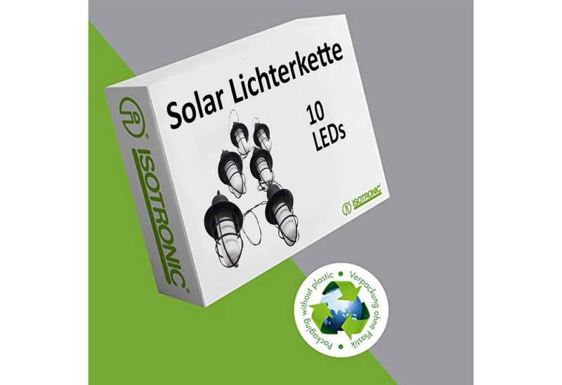 ISOTRONIC LED Solarleuchte Solarlichterkette mit je 10 Flammenlichtern von ISOTRONIC