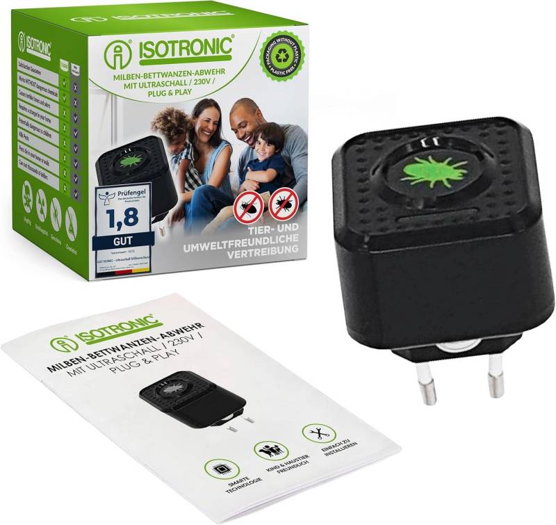 ISOTRONIC Ultraschall-Milbencontroller Milbenabwehr Insektenschutz, 1-tlg. von ISOTRONIC