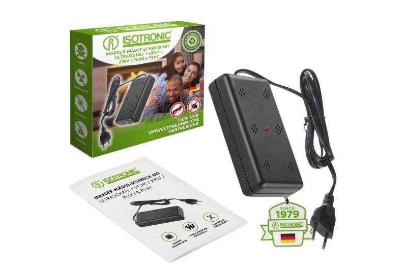 ISOTRONIC Ultraschall-Tierabwehr Isotronic Marderschreck mit Stecker, 1-tlg. ISOTRONIC Ultraschall-Tierabwehr Isotronic Marderschreck mit Stecker, 1-tlg. von ISOTRONIC