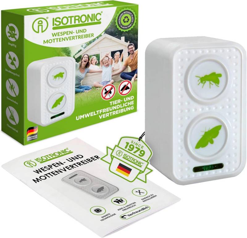 ISOTRONIC Ultraschall-Tierabwehr Isotronic Motten- Wespenfrei Mobil, 1-tlg. ISOTRONIC Ultraschall-Tierabwehr Isotronic Motten- Wespenfrei Mobil, 1-tlg. von ISOTRONIC