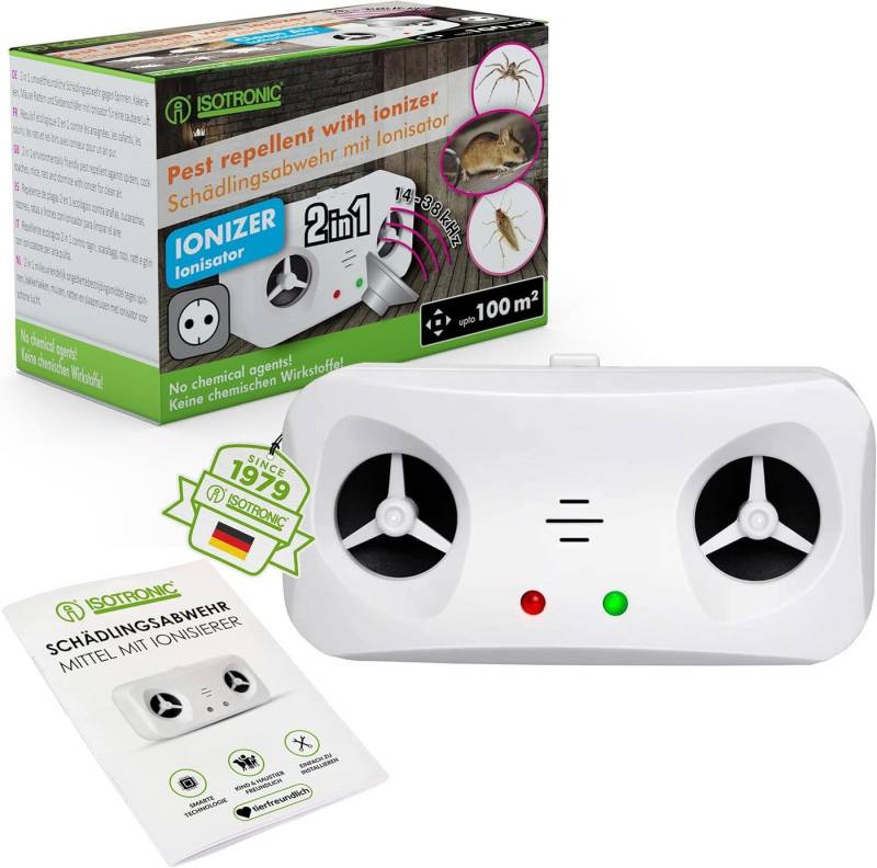 ISOTRONIC Ultraschall-Tierabwehr Isotronic Schädlingsabwehr mit Ionisator, 1-tlg. ISOTRONIC Ultraschall-Tierabwehr Isotronic Schädlingsabwehr mit Ionisator, 1-tlg. von ISOTRONIC