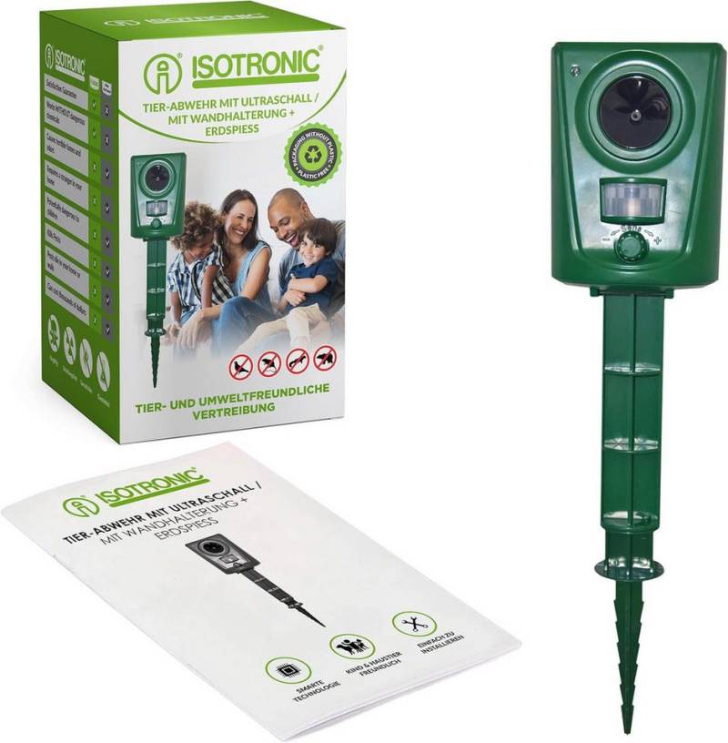 ISOTRONIC Ultraschall-Tierabwehr Tiervertreiber mit Bewegungsmelder Batterie, 1-tlg. ISOTRONIC Ultraschall-Tierabwehr Tiervertreiber mit Bewegungsmelder Batterie, 1-tlg. von ISOTRONIC