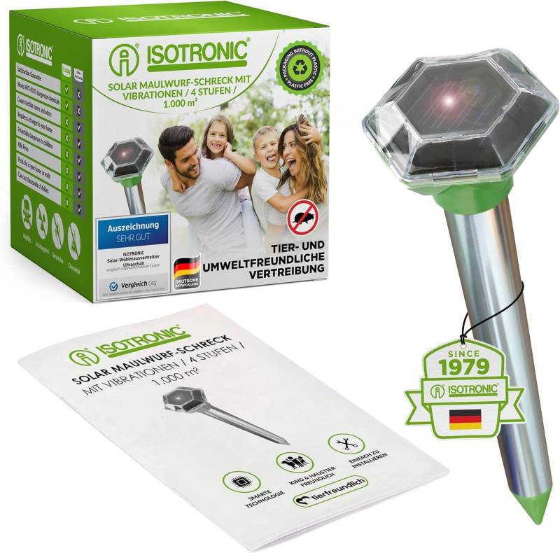 ISOTRONIC Vibrations-Tierabwehr ISOTRONIC Maulwurfvertreiber solarbetrieben, 1-tlg. von ISOTRONIC