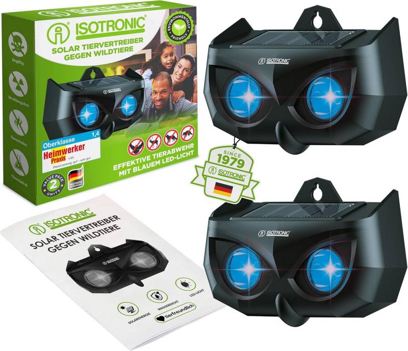 ISOTRONIC Wildwarner Isotronic Solar Tiervertreiber mit Blaulicht, Set 2 Stück 1-tlg. ISOTRONIC Wildwarner Isotronic Solar Tiervertreiber mit Blaulicht, Set 2 Stück 1-tlg. von ISOTRONIC
