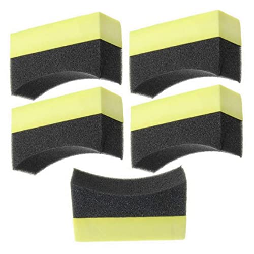 Reifen -Dressing Applikator Automobilauto Details Schwamm Waschmaschine gekrümmte Schaumstoffreinigungswerkzeug 5pcs Reifen -Dressing Applikator von ISOYTERO