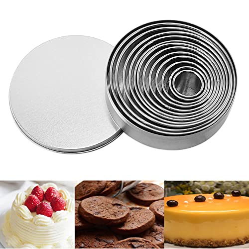 Xoutuo Rundes Keksausstecher-Set 12, Metallkreis-Keksausstecher-Set, Gebäck-Donut-Donut-Ring-Ausstecher-Set Kreisrunde Ausstechformen für Donut-Gebäck-Fondant-Kuchen von ISRKU