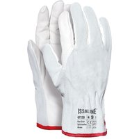 Industrial Starter 07129 weiße Vollnarbenlederhandschuhe mit geteilter Rückseite - 10 (xl) - Weiß - Weiß von ISSALINE