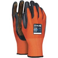 Issaline - 07362 Orange Dots Catch Arbeitshandschuhe mit Nitrilbeschichtung - 8 (m) von ISSALINE