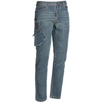 Issaline 8025BP-040 Stretch-Arbeitsjeans mit mehreren Taschen, Blau, M Issaline 8025BP-040 Stretch-Arbeitsjeans mit mehreren Taschen, Blau, M von ISSALINE