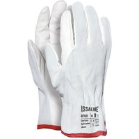Top Industrial Starter 07131 Vollnarbenlederhandschuhe mit geteilter Rückseite - 10 (xl) - Weiß - Weiß von ISSALINE