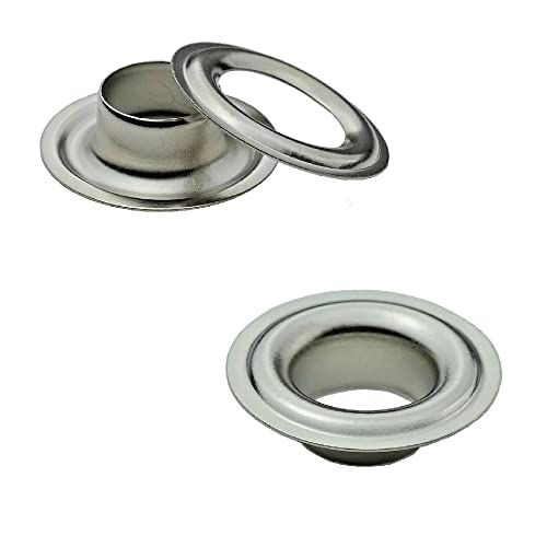 ISTA TOOLS 125 Stück DIN 7332 Ösen Deutsche Norm in Größe 14mm Edelstahl INOX V2A perfekt für Planen, Banner, Markisen (Ösen selbstschneidend) inklusive Gegenscheiben für hohe Ansprüche von ISTA TOOLS