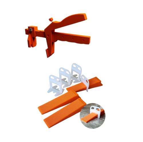 ISTA TOOLS Fliesen Nivelliersystem Kit Set mit 100x Zuglaschen 50x Keile 1x Zange Fliesen Verlegehilfe (1 mm) von ISTA TOOLS