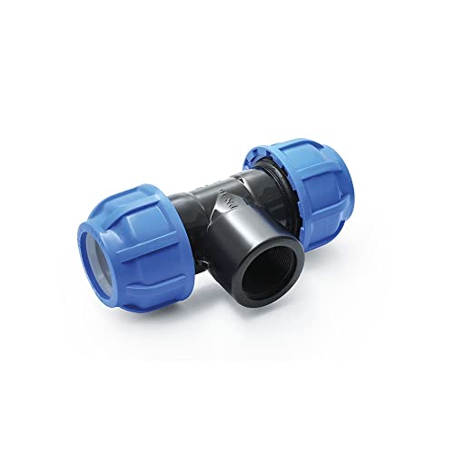 PP-Fitting Qualitäts Produkt MEGA Auswahl alle größen von Verschraubung für PE-Rohr Klemmverbinder Trinkwasser Winkel (T-Stück mit IG, 20 - (1/2")) von ISTA TOOLS