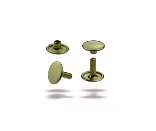 Hohlnieten, Doppelkappe, Doppelniete, beidseitig verschlossen, zweiteilig - 250 Stück (12 x 7 mm) von ISTA