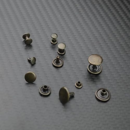 Hohlnieten, Doppelkappe, Doppelniete, beidseitig verschlossen, zweiteilig - 250 Stück (6 x 5 mm) von ISTA