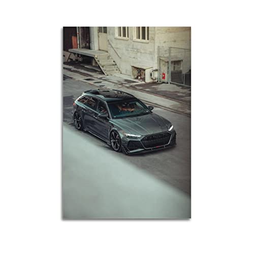 ISTI Sportwagen-Poster für Audi RS6 Rennauto-Poster, dekoratives Gemälde, Leinwand, Wandposter und Kunstbild, modernes Familien-Schlafzimmer, 60 x 90 cm von ISTI