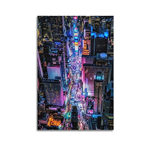 ISTI Stadtposter Tokio Japan bei Nacht Poster Dekorative Malerei Leinwand Wandposter und Kunstbild Druck Moderne Familienzimmer Schlafzimmer Dekor Poster 60 x 90 cm von ISTI