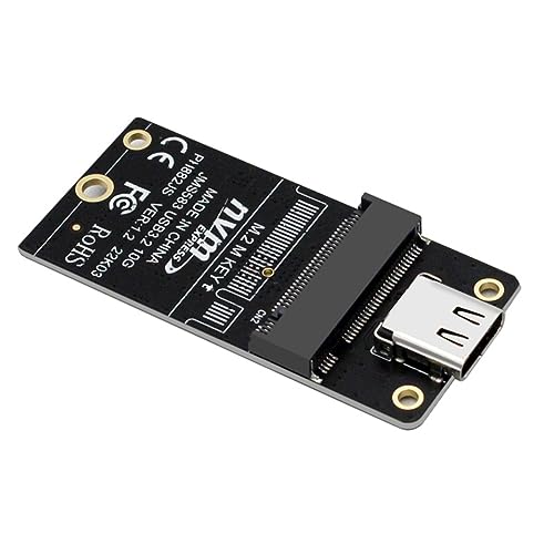 ISTOVO 1 Stück Adapter M.2 Gehäuse für SSD C Encloure M2 NVME Zwischenplatte JMS583 Chip 10Gbps Unterstützung SSD 2230 2242 2260 Schwarz von ISTOVO