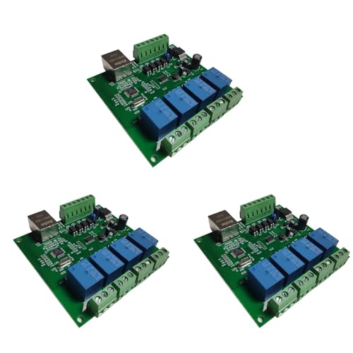 ISTOVO 3 x LAN Ethernet RJ45 IP WEB Fernbedienung Board mit 4 Kanälen Relais UDP W5500 Netzwerkcontroller von ISTOVO