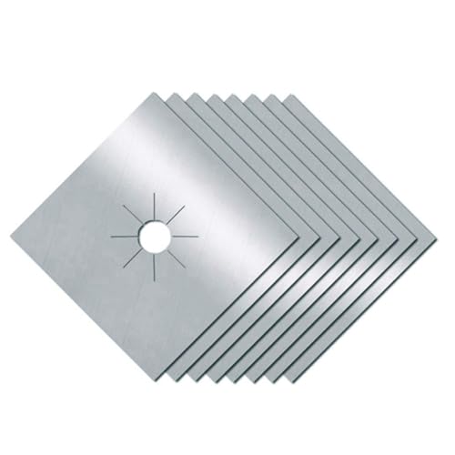 ISTOVO 8 Abdeckhaube Ofen Dreifach 0,2 mm, Quadratisch Schild Kocher Herd, Silber Salzwasser-Kochfelder von ISTOVO