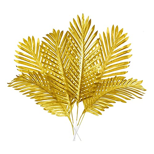 ISTOVO 8 Realistische Gold Pflanzen Blatt Deko Künstliche Gold Blätter Dekoration von ISTOVO