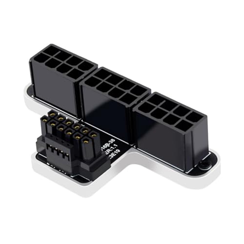ISTOVO ATX3.0 12VHPWR 12+4P 600W 180 Grad Lenkungsunterstützung Stecker Drehkopf auf Weiblich 3x8Pin für Serie 40, Typ B Silber Haltbar von ISTOVO