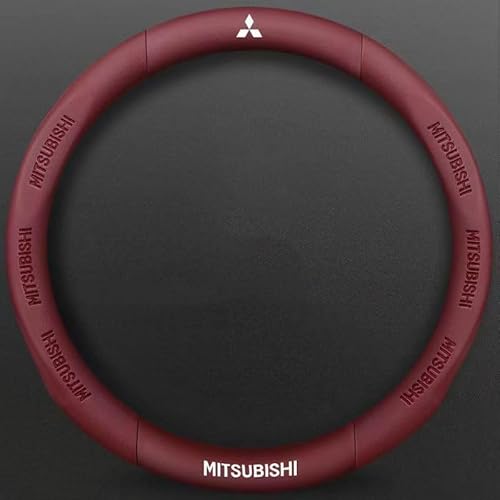 ISTOVO Auto Lenkradbezug für Mitsubishi Space Star 2019-2023,Leder Lenkradschutz Lenkradhülle Lenkrad Abdeckung Lenkradschoner Anti Rutsch Auto Innenausstattung,Red4 von ISTOVO