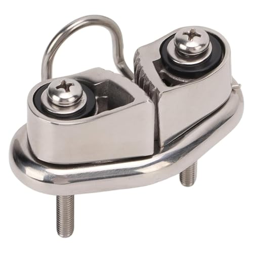 ISTOVO Bootsklampe Aus Edelstahl 316 mit Drahtführungsring, Hochglanzpolierte Segelbootklampe für 10 mm Seil ISTOVO Bootsklampe Aus Edelstahl 316 mit Drahtführungsring, Hochglanzpolierte Segelbootklampe für 10 mm Seil von ISTOVO