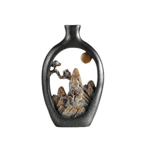 ISTOVO Künstlerische Kunstharzvase, Tischdekoration, Heimdekoration, Luxus, Neue Vase im Chinesischen Stil mit Berglandschaft, Dekoration, Hoch ISTOVO Künstlerische Kunstharzvase, Tischdekoration, Heimdekoration, Luxus, Neue Vase im Chinesischen Stil mit Berglandschaft, Dekoration, Hoch von ISTOVO