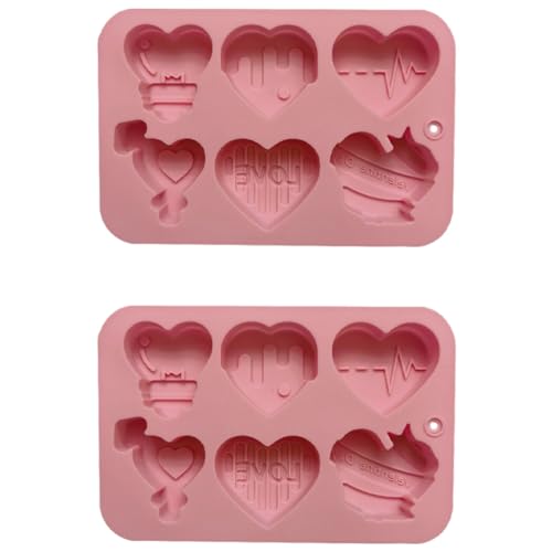 ISTOVO Liebe Schokolade Silikonform Geschenk Liebe Fondant Kuchen Kerze Form Liebe Eisform Backwerkzeug 2 Stück von ISTOVO
