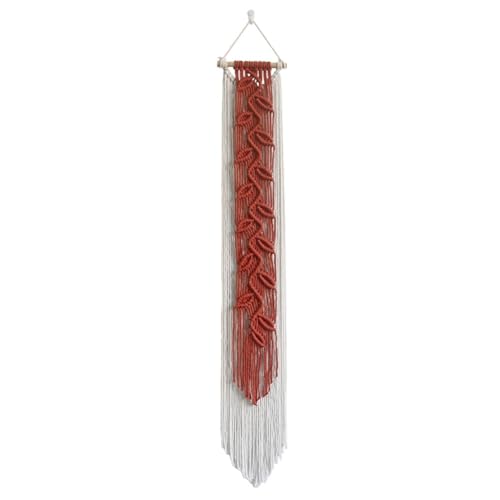ISTOVO Nordischer Blatt Gewebter Makramee-Wandteppich zum Aufhängen, Boho-Garten-Quaste, Wandbehang, Wohnzimmer, Schlafzimmer, Zuhause, Hotel, C von ISTOVO