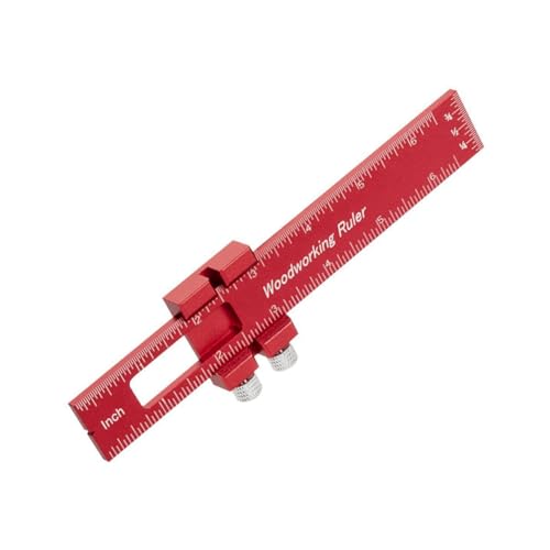 ISTOVO Werkzeuge für die Holzbearbeitung, Lineal, Lineal-Layout-Werkzeug, Aluminium-Präzisionslineal mit T-Schienen, Metall-Gleitstopper, 6 von ISTOVO
