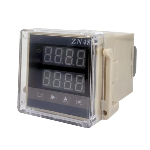ISTOVO ZN48Dual Digitalanzeige Zeitschaltuhr Zähler 220VAC 380VAC 24VDC Multifunktionszeitregler Umdrehungszähler Zyklus-Chronograph und Frequenzmesser C von ISTOVO