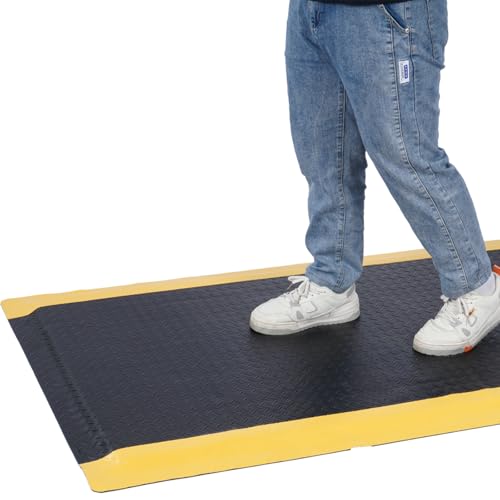 ISXACFF Anti-Müdigkeitsmatten, industriell, 60 x 150 cm dick, ergonomisch, stehend, Bodenmatte, Küchenmatte zum Stehen, strapazierfähig, kommerzielle Diamantplatte, Bordüre, Sicherheit ISXACFF Anti-Müdigkeitsmatten, industriell, 60 x 150 cm dick, ergonomisch, stehend, Bodenmatte, Küchenmatte zum Stehen, strapazierfähig, kommerzielle Diamantplatte, Bordüre, Sicherheit von ISXACFF