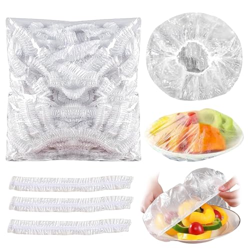 300 Stück Elastisch Frischhaltesäcke Frischhaltebeutel Kunststoff frischhaltebeutel mit gummizug PE-Material widerstandsfähig gegen Risse Für bewahrt die Frische Ihrer Lebensmzttel von ISparbox