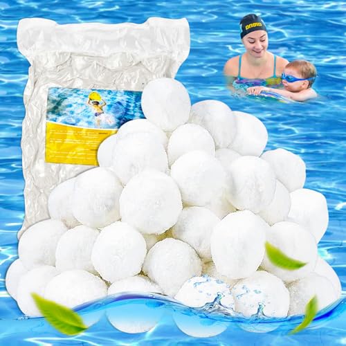Filterbälle Pool, 700g Filterbälle Pool Kann für Sandfilteranlagen, Ersetzt 25kg Filtersand, Wiederverwendbar Filter Balls für Sandfilteranlagen, Pool Filterball für Schwimmbad Filteranlage von ISparbox